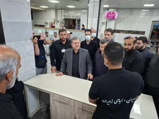 بازدید دبیر ستاد اربعین بیمه ایران از بیمارستان امام حسین(ع) کربلا