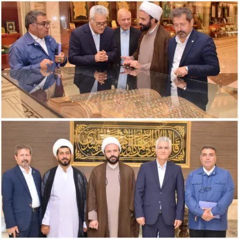 بازدید دکتر بهزاد شیری مدیر عامل پست بانک ایران از موزه آثار اهدایی به آیت ا...شهرستانی درشهرستان قم