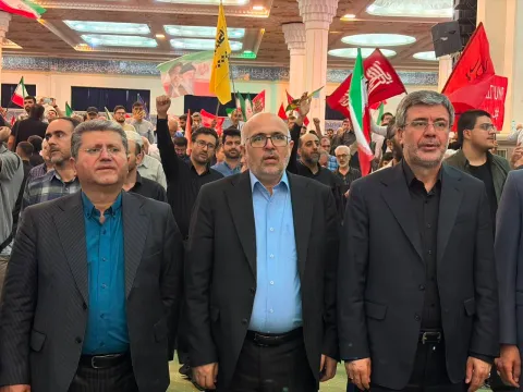 حضور مدیرعامل بیمه ایران در مراسم چهلمین روز شهادت امام شهید