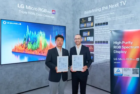 نمایش مجموعه کامل محصولات پریمیوم RGB ال‌جی در IFA 2026، با گواهی TÜV Rheinland  برای خلوص رنگ بالا