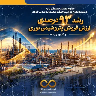 تداوم عملکرد چشمگیر نوری در شرایط بحران های پساجنگ و محدودیت شدید خوراک؛ رشد 93 درصدی ارزش فروش پترو...